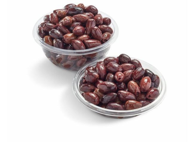 Kalamata Olives · Picked from the Kalamata region in Greece, these premium pitted olives are firm and have a strong distinct flavor.