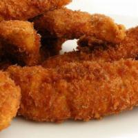 Chicken Tenders  (5) · Served with your choice (2) Tomato Sauce, BBQ, Honey Mustard, Hot Sauce, Blue Cheese, Butter...