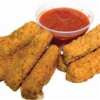 Mozzarella Sticks · Served with tomato sauce.