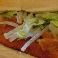 Chicken Cutlet Hero · Chicken, topped with lettuce, tomato and mayo.