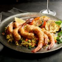 Grilled Shrimp · Jumbo shrimp brushed with house-made papaya cilantro marinade and grilled to perfection. Ser...