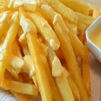 French fries. · French fries with lemon mayonnaise sauce.