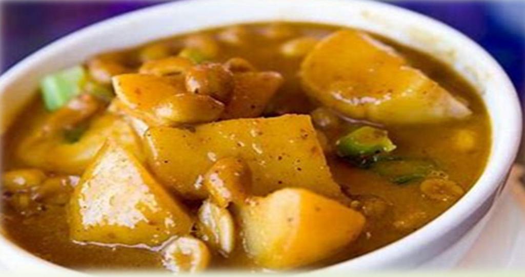 Massaman Curry · Made traditional style, with potato, onion and peanut.