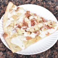 Chicken and Bacon Pizza · Bacon, breaded chicken, mozzarella and butter creamy ranch.