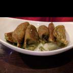 Gyoza Appetizer From Kitchen · Dumpling with a minced filling. 