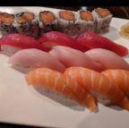 Tomo Sushi Special · 3 pieces of each, tuna, salmon, yellowtail and spicy crunch tuna.
