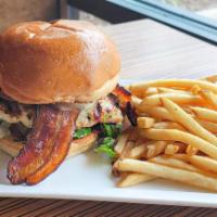 Honey Mustard Chicken · Whole grilled chicken breast, thick center-cut bacon, swiss cheese, lettuce, tomato, onion w...