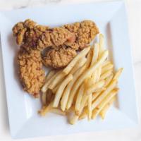 Kids Crispy Chicken Strips · Kids Crispy Chicken Strips.  Served with a side