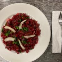 Moroccan beets Salad · Fresh beets with olive oil, salt, pepper, parsley and vinegar 