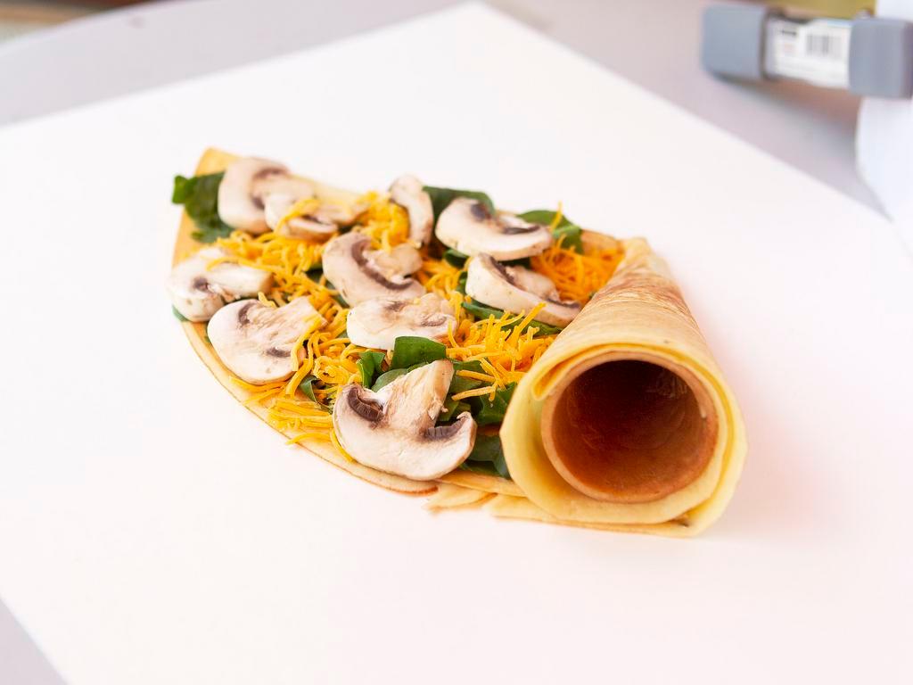 1. Spinach, Mushroom and Cheese Crepe · 