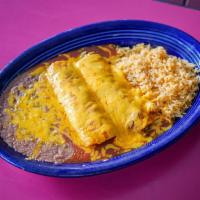 2. Three Enchiladas Combo · Gluten free.