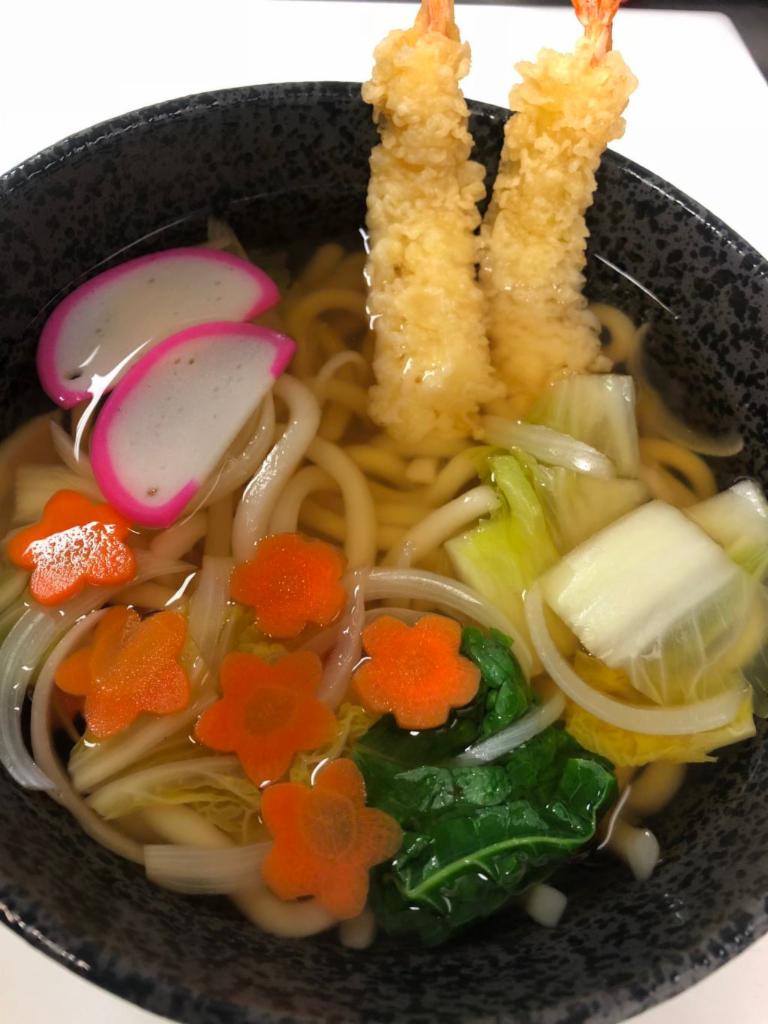 Chicken Udon · Udon noodles, napa cabbage, carrots and yellow onion.