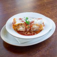 Lasagna · Homemade lasagna made with our homemade sauce. Choice of a cup of soup, tossed salad or cole...