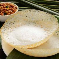 Appam · A vegan,gluten free, rice and coconut milk pancake. Served alone, or with curries. Vegan. Gl...