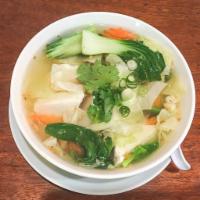 Veggie Delight Soup · Clear broth soup with mixed vegetables. 