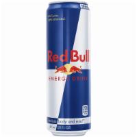 20oz Redbull · Get moving with a high energy drink! Original flavor.