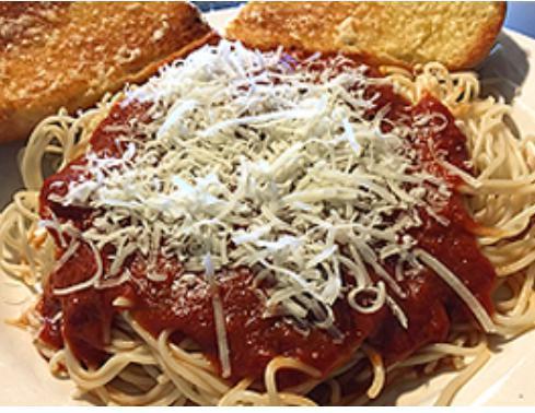 Pasta Renaissance · Our original recipe marinara sauce by Mama Cosenza served over angel hair pasta with grated parmesan cheese and homemade garlic bread.