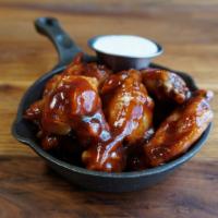 Chicken Wings · choice of: buffalo, Jambi BBQ, or korean chili glaze; served with ranch