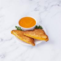 Tomato Soup and Grilled Cheese · Cream of tomato soup, grilled cheddar cheese on challah bread