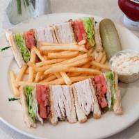 1. Club Sandwich · Turkey and bacon.