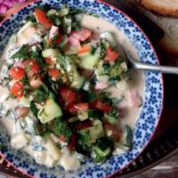 Tahini Salad · Tahini with cucumber and tomato (may contain dairy)