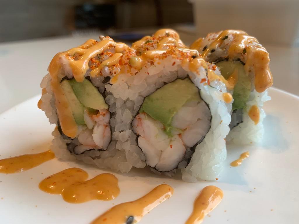 Spicy Shrimp Roll · Shrimp avocado and spicy mayo.
