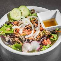 Side Green Salad · Fresh salad with a variety of green vegetables typically served on a bed of lettuce. 