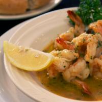 Gambas al Ajillo · Shrimp sauteed in garlic and olive oil.