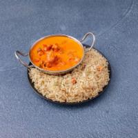 15. Chicken Tikka Masala and Rice · Boneless chicken marinated with yogurt, herbs, cooked in special sauce.