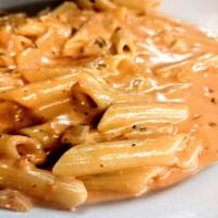 Penne alla Vodka Lunch · Penne pasta in a tomato sauce with a touch of cream.
