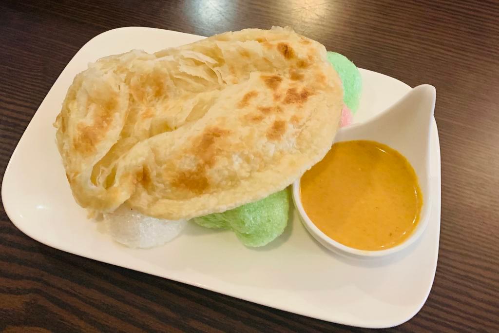 Indian Pancake · Served with shrimp cracker and curry dipping sauce.