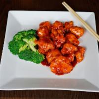 General Tso's Chicken · White meat. Spicy.