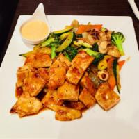 Chicken Hibachi · Served with  miso soup mix veggie and white rice or brown rice.