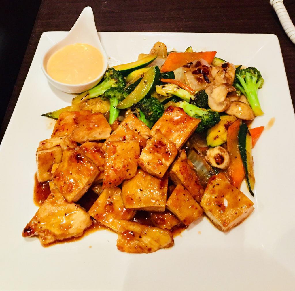 Chicken Hibachi · Served with  miso soup mix veggie and white rice or brown rice.