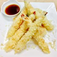 Shrimp and Vegetables Tempura · Served with rice and soup or salad. 