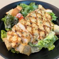 Caesar Salad · Mayonnaise, Sour Cream, Lemon Juice, Pepper, Egg, Chives, Parmesan Cheese, Grilled Chicken