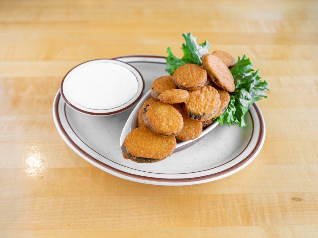Zucchini · Breaded, deep-fried and served with ranch dressing.