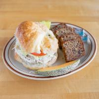 BBQ Chicken Sandwich · 7 oz. of broiled breast of chicken, served on a toasted bun with lettuce, tomatoes, onion an...