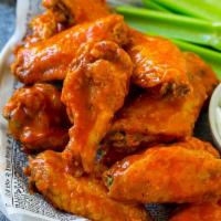 13. Buffalo Wings  辣鸡翅 · 8 pieces. Hot and spicy.