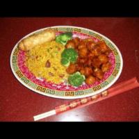 13. General Tso's Chicken Dinner Combo · Served with pork fried rice and egg roll. Hot and spicy.