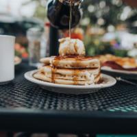 *Buttermilk Pancakes* · three fluffy buttermilk pancakes served with whipped butter ＆ syrup