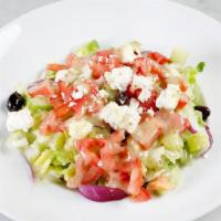 Greek Salad · Served with pita bread.