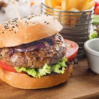 Lamb Burger · comes with french fries and ketchup
