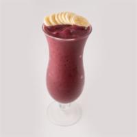 Berry Banana Smoothie · Blend of natural mixed berries, strawberry, banana, almond milk, and your choice of honey or...