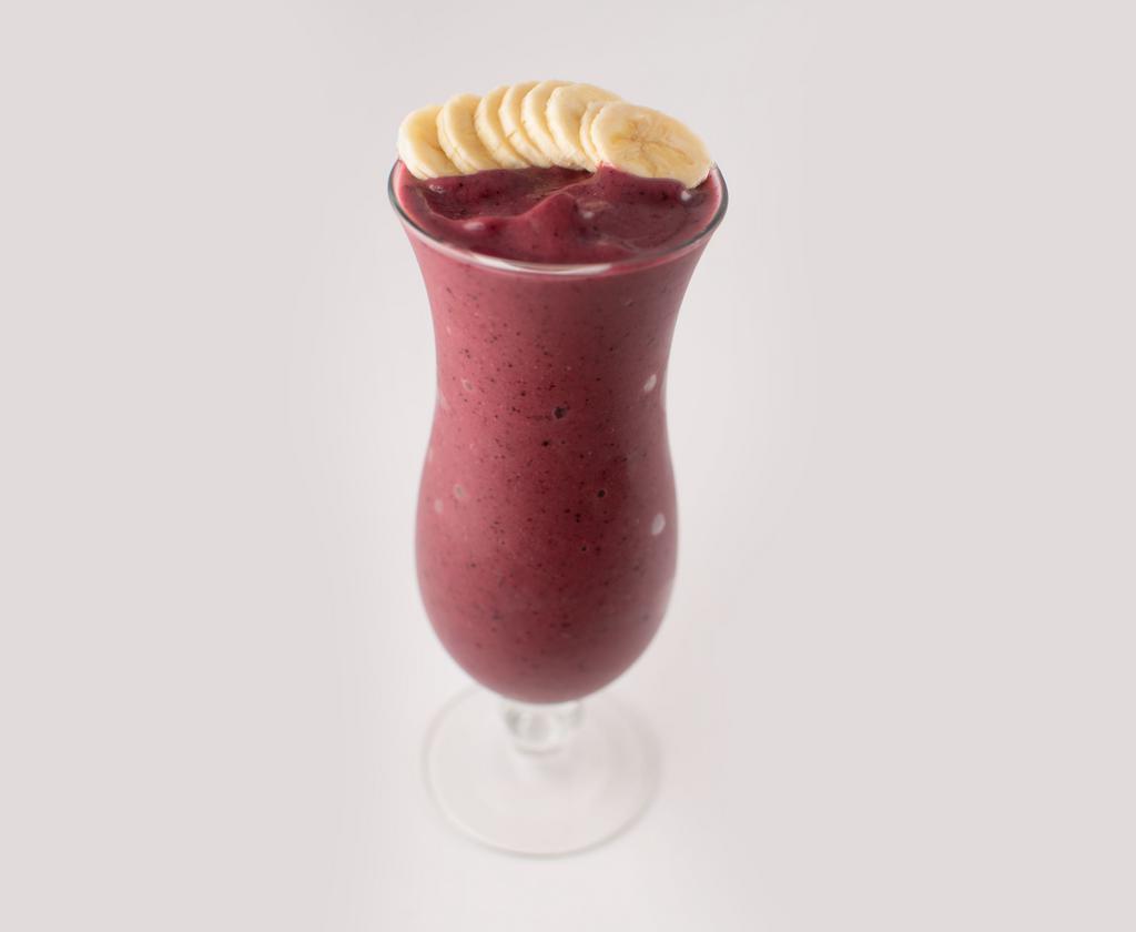 Berry Banana Smoothie · Blend of natural mixed berries, strawberry, banana, almond milk, and your choice of honey or agave. Smoothie packed with antioxidants and nutrients.