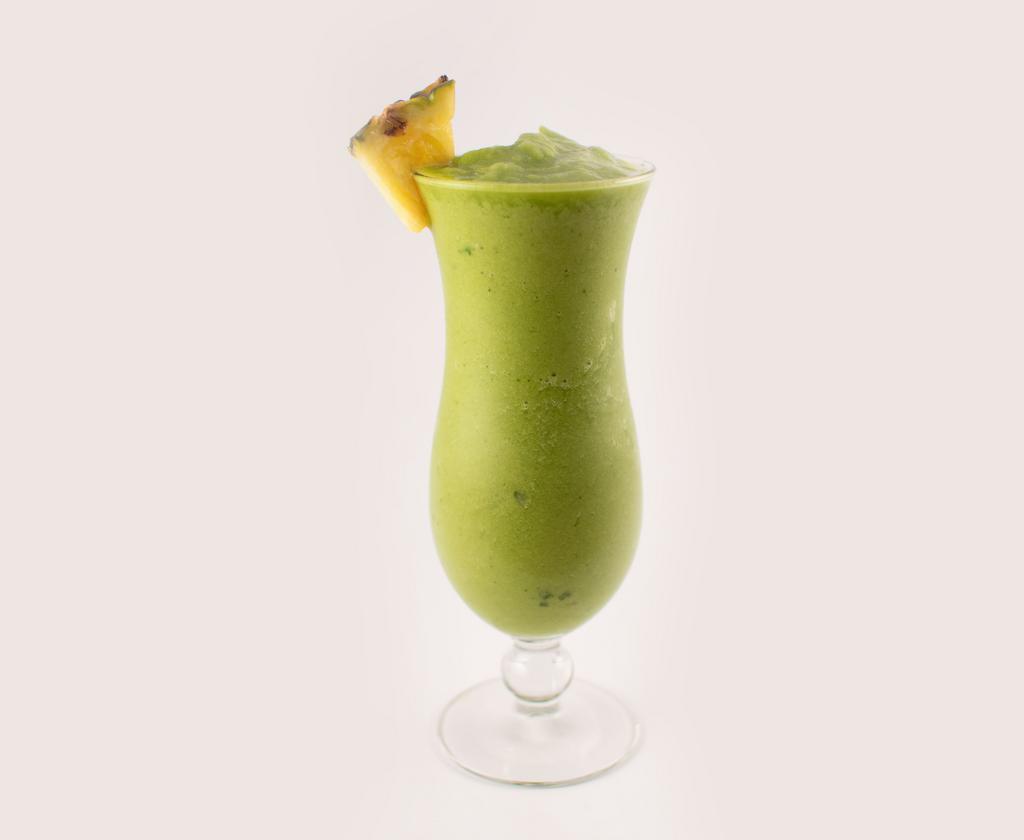 Detox Green Smoothie · Detox Blend of avocado, banana, pineapple, spinach, kale and coconut water blended together. Get your greens in a delicious way!