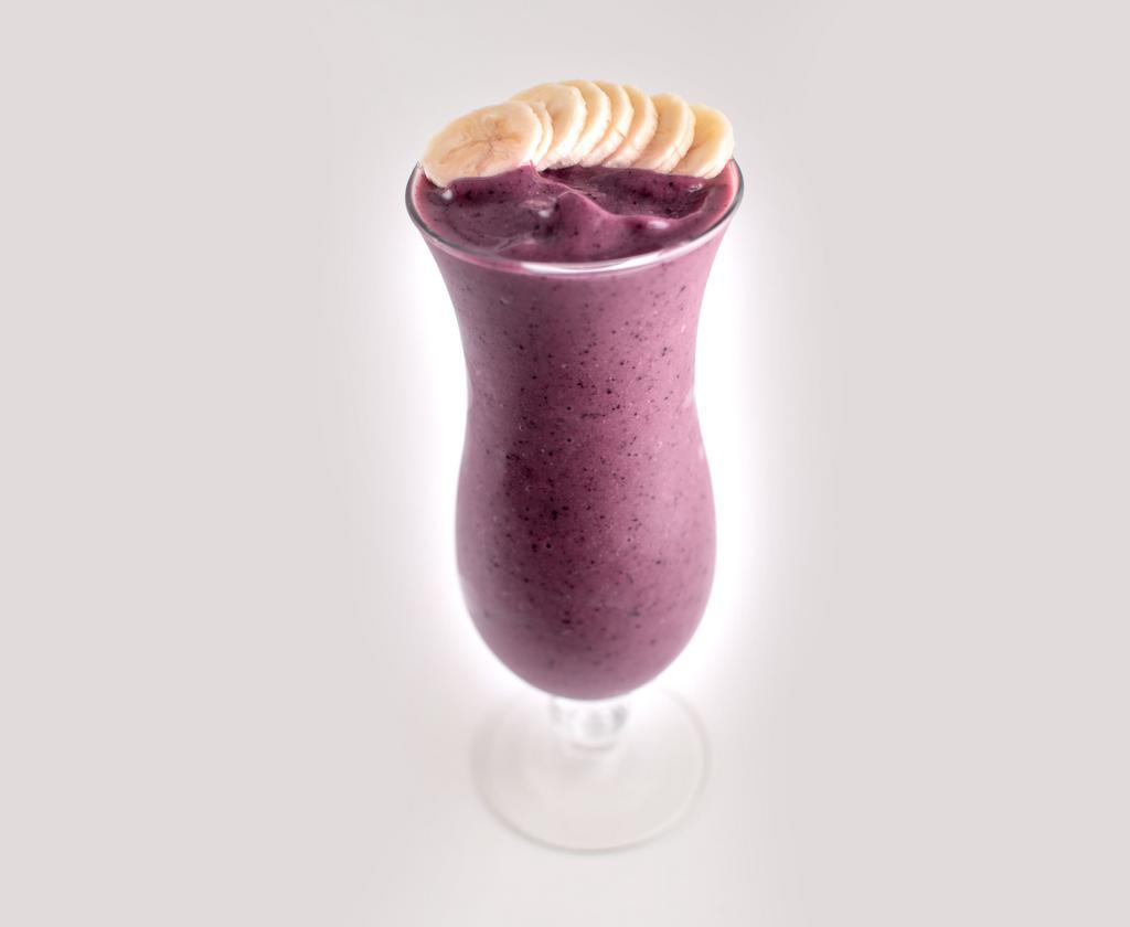 Purple Acai Smoothie · Acai berry blend of organic acai, strawberries, banana, almond milk, and your choice of honey or agave.