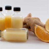 Orange Ginger Wellness Shot · Raw, cold pressed - orange and ginger. Energizing, immune system boost. Add cayenne for adde...