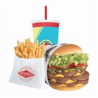 XXXL Fatburger (1.5lb) Meal · Triple the patties for a full 1.5 lb. of 100% pure lean beef, fresh ground and grilled to pe...