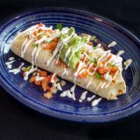 Breakfast Burrito · 2 eggs scrambled with potatoes, your choice of carne asada, verde chicken, or grilled veggie...